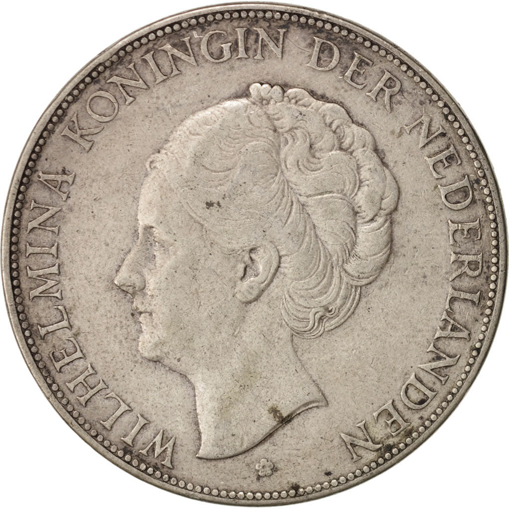 Munten, Nederland, Wilhelmina I, 2-1/2 Gulden, 1930, ZF, Zilver, KM:165