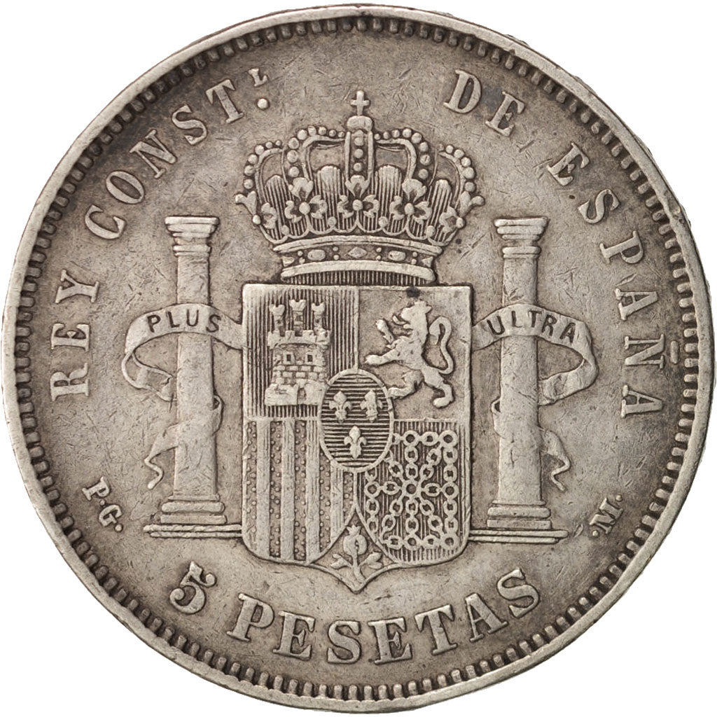 Münze, Spanien, Alfonso XIII, 5 Pesetas, 1891, SS, Silber, KM:689
