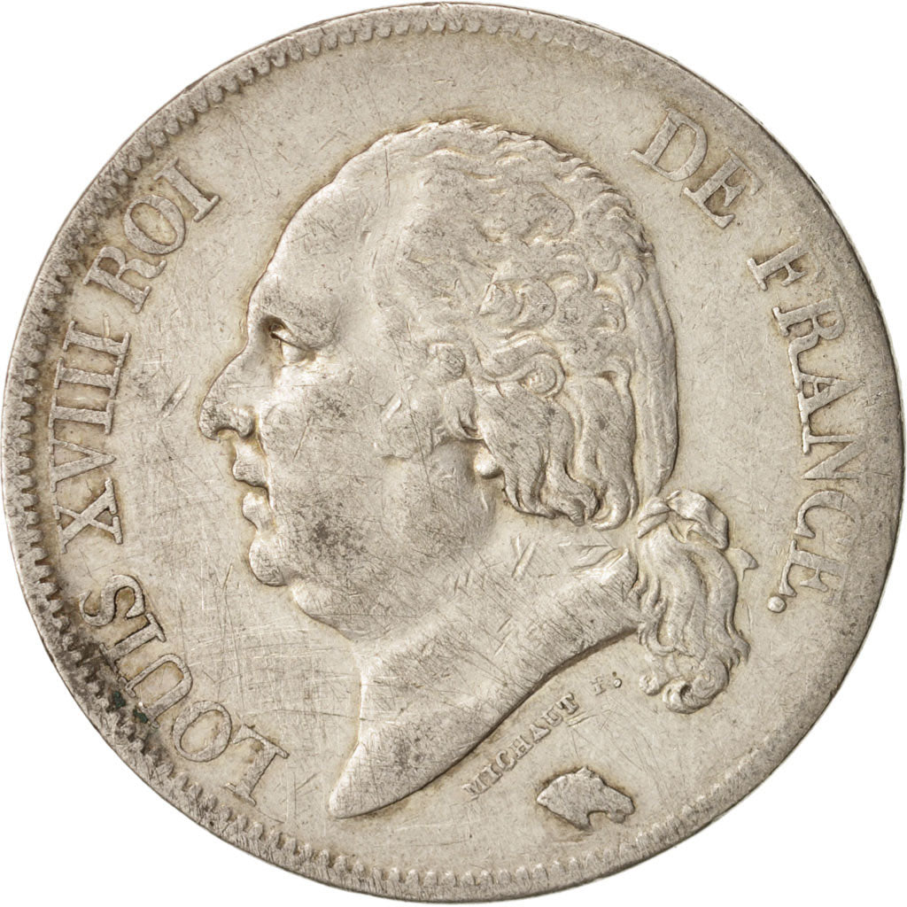 France, Louis XVIII, Louis XVIII, 5 Francs, 1821, Paris, TB+, Argent, KM:711.1
