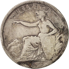 Switzerland, 5 Francs, 1874, Bern, VG(8-10), Silver, KM:11