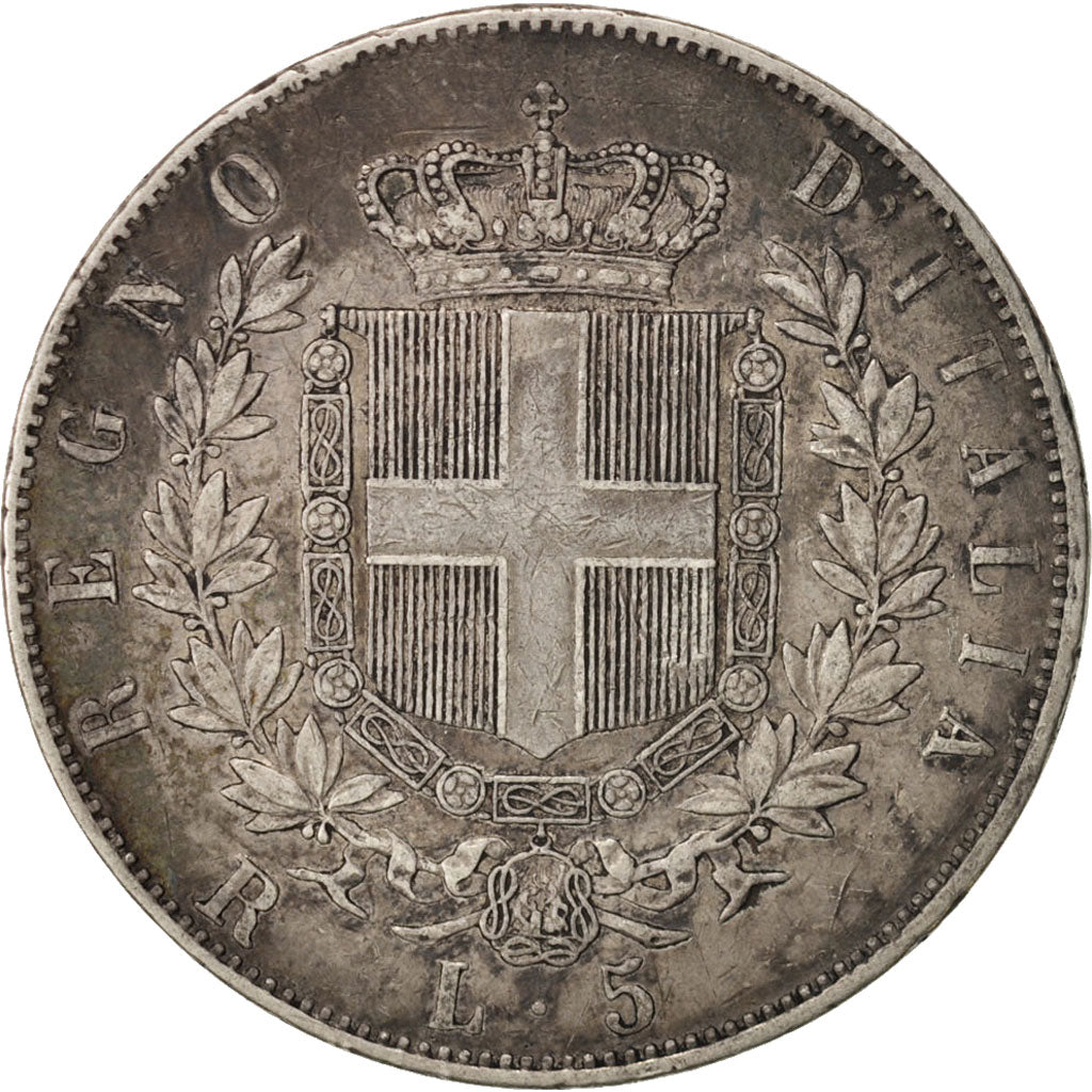 Monnaie, Italie, Vittorio Emanuele II, 5 Lire, 1878, Rome, TB+, Argent, KM:8.4