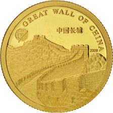 Coin, Mongolia, Great wall of china, 1000 Togrog, 2008, MS(65-70), Gold