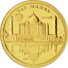 Mongolia, 1000 Togrog, Taj Mahal, 2008, MS(65-70), Gold