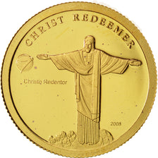 Coin, Mongolia, Christ Redeemer, 1000 Togrog, 2008, MS(65-70), Gold