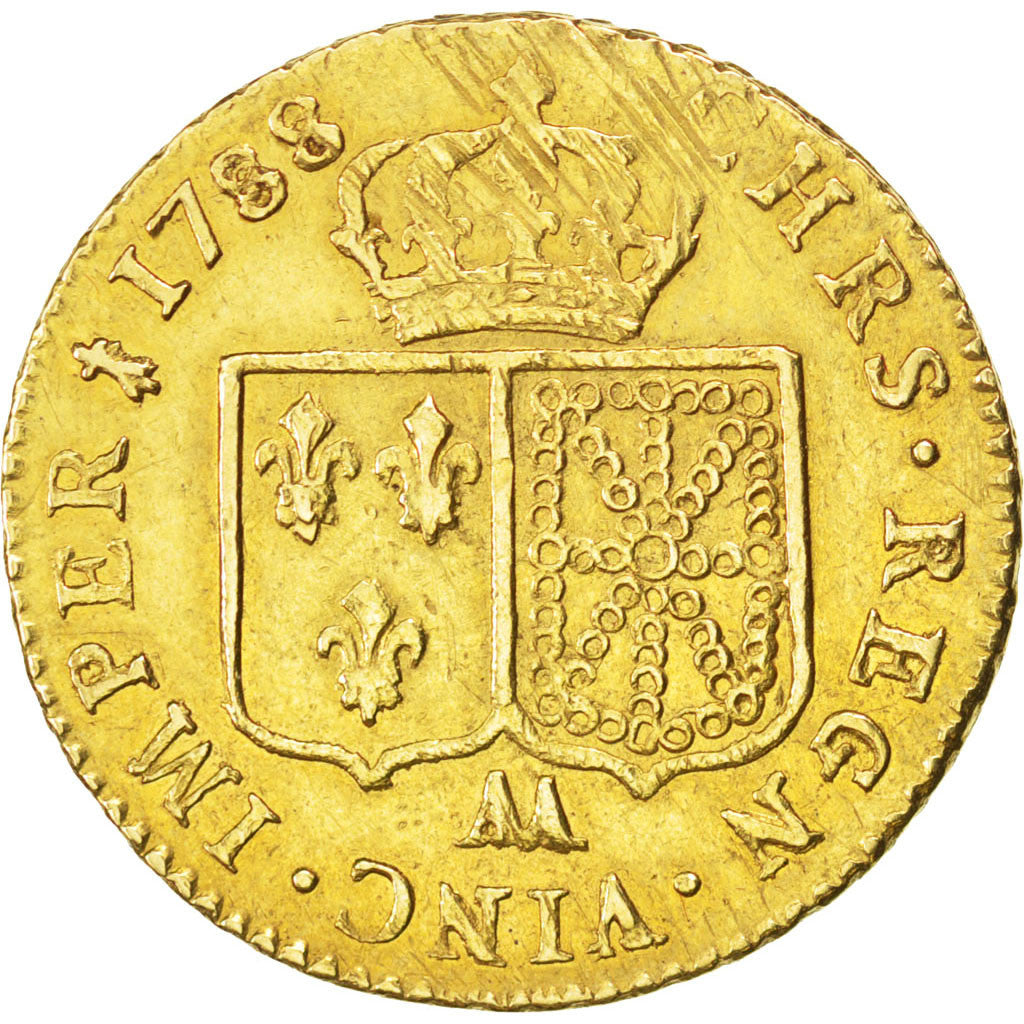 Münze, Frankreich, Louis XVI, Louis d'or à la tête nue, Louis d'Or, 1788