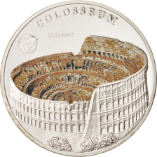 Mongolia, 100 Tugrik, Colosseum, 2008, MS(65-70), Silver, KM:306