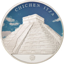 Mongolia, 100 Tugrik, Chichen Itza, 2008, MS(65-70), Silver, KM:307