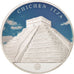 Mongolia, 100 Tugrik, Chichen Itza, 2008, MS(65-70), Silver, KM:307