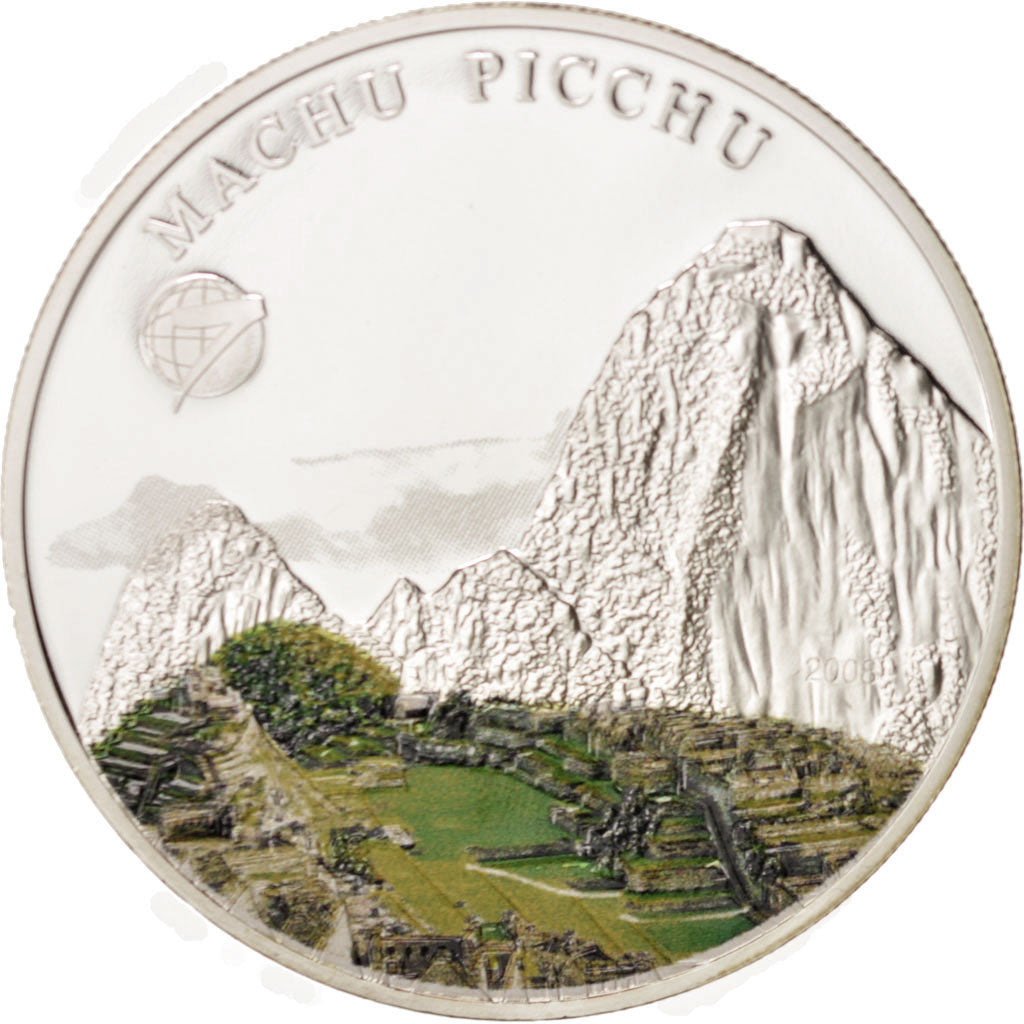Mongolia, 100 Tugrik, Machu Picchu, 2008, MS(65-70), Silver, KM:317
