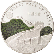 Mongolia, 100 Tugrik, Great Wall of China, 2008, MS(65-70), Silver, KM:321