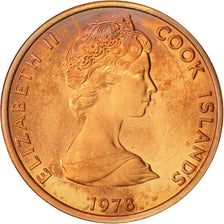 Cook Islands, Elizabeth II, Cent, 1978, Franklin Mint, USA, MS(65-70), Bronze