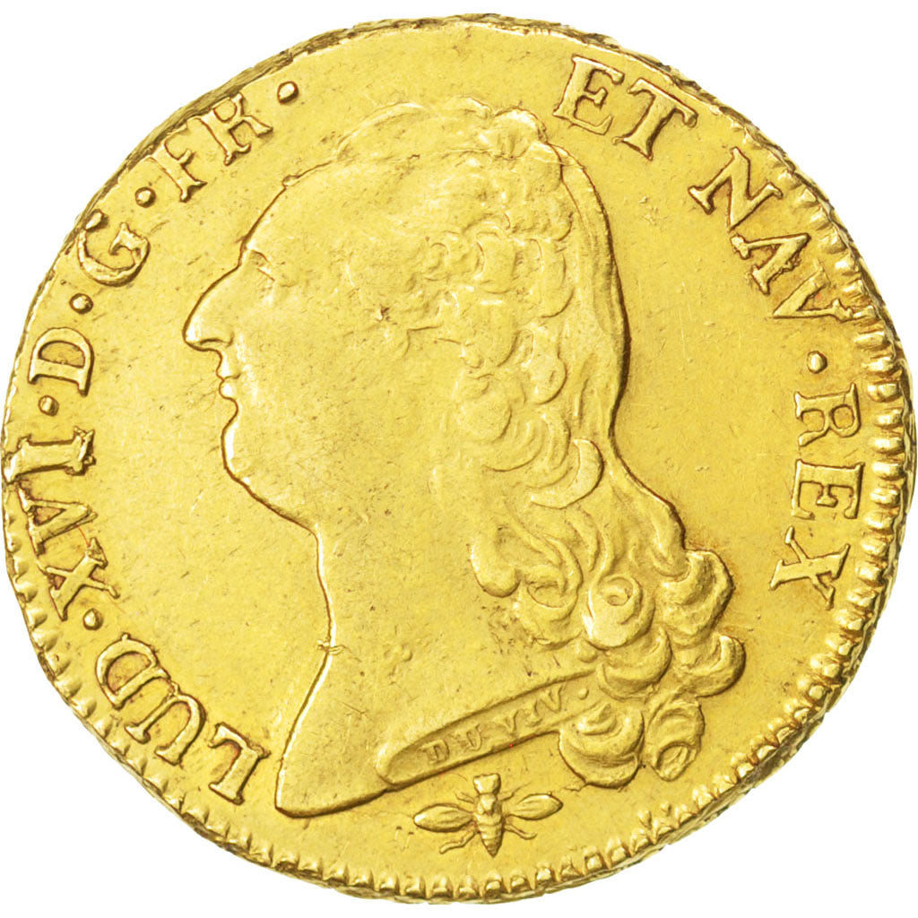 Munten, Frankrijk, Louis XVI, Double louis d'or à la tête nue, 2 Louis D'or