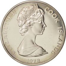Cook Islands, Elizabeth II, 20 Cents, 1978, Franklin Mint, USA, MS(65-70)