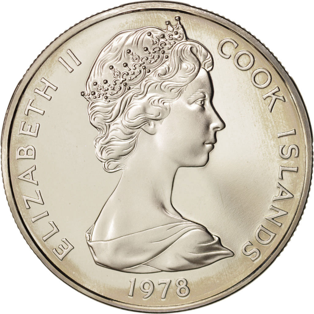 Cook Islands, Elizabeth II, 50 Cents, 1978, Franklin Mint, USA, MS(65-70)