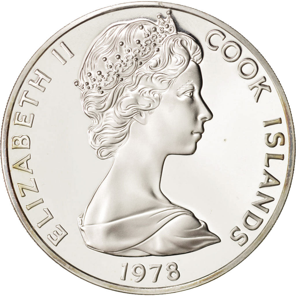 Cook Islands, Elizabeth II, 5 Dollars, 1978, Franklin Mint, USA, MS(65-70)