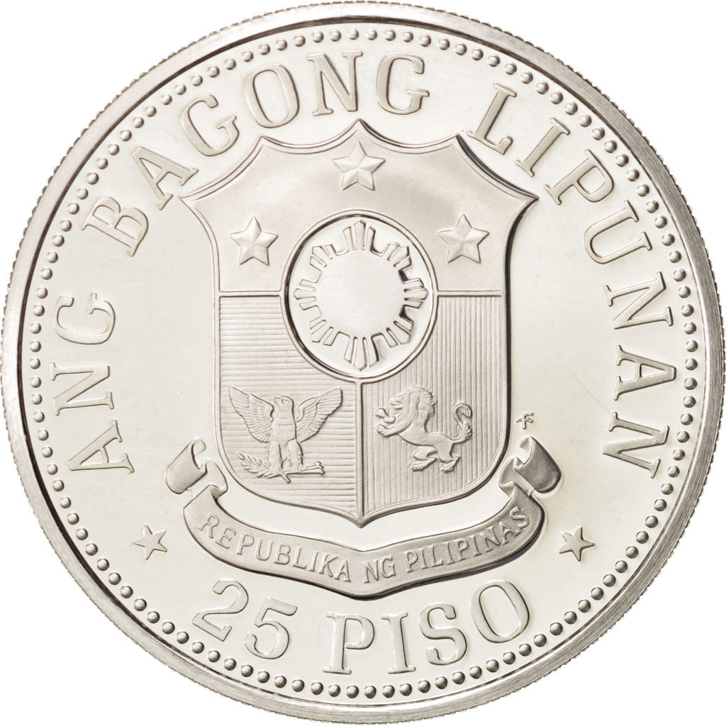 Philippines, 25 Piso, 1975, MS(65-70), Silver, KM:211