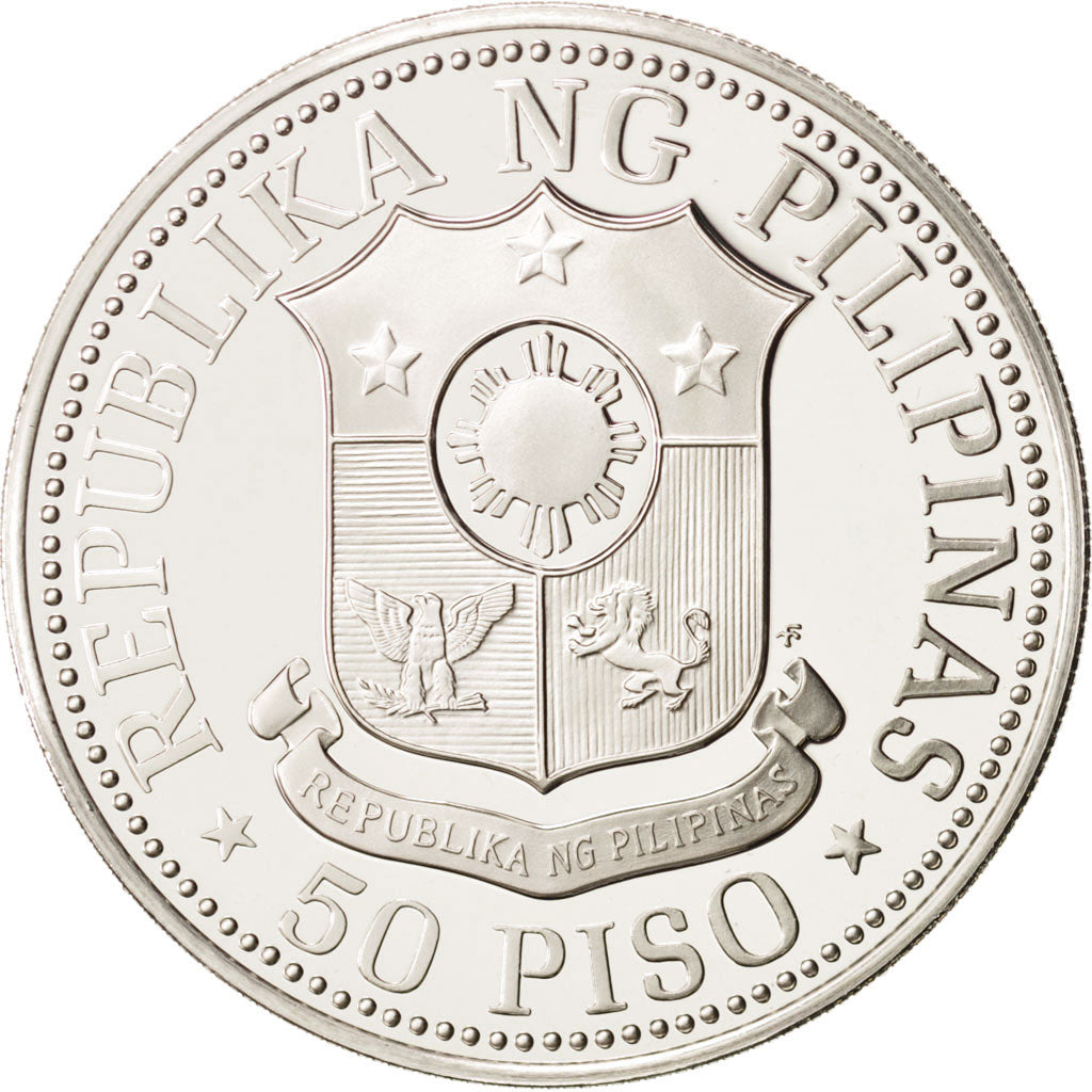 Coin, Philippines, 50 Piso, 1975, MS(65-70), Silver, KM:212