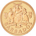 Moneda, Barbados, Cent, 1975, Franklin Mint, FDC, Bronce, KM:10