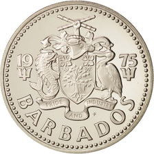 Moneda, Barbados, 2 Dollars, 1975, Franklin Mint, FDC, Cobre - níquel, KM:15