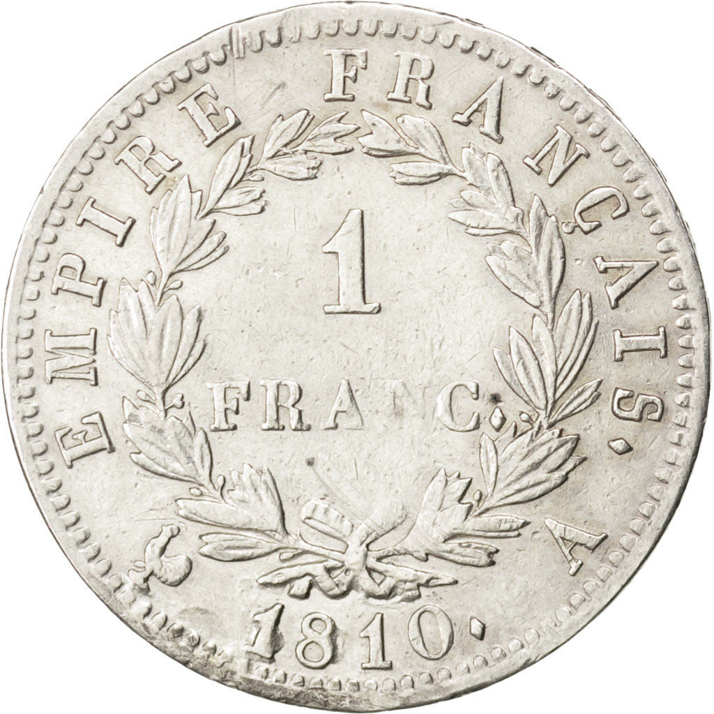 Monnaie, France, Napoléon I, Franc, 1810, Paris, TTB+, Argent, KM:692.1