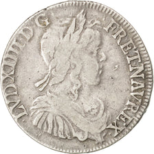 Monnaie, France, Louis XIV, 1/2 Écu à la mèche longue, 1/2 Ecu, 1650