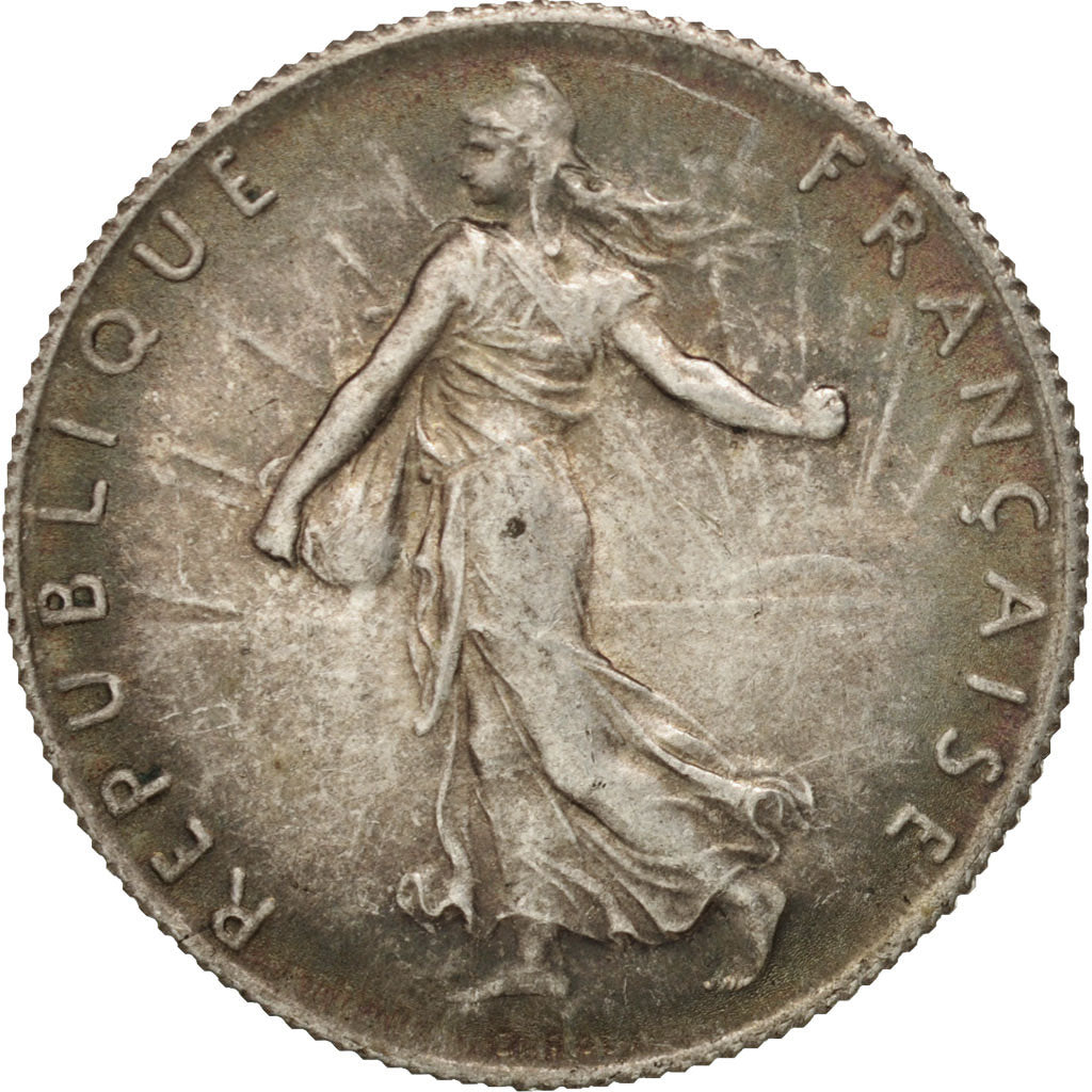 Moneta, Francia, Semeuse, 50 Centimes, 1916, Paris, SPL, Argento, KM:854