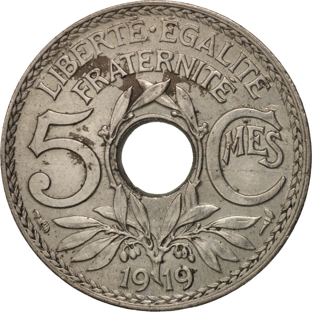 Coin, France, Lindauer, 5 Centimes, 1919, AU(50-53), Copper-nickel, KM:865