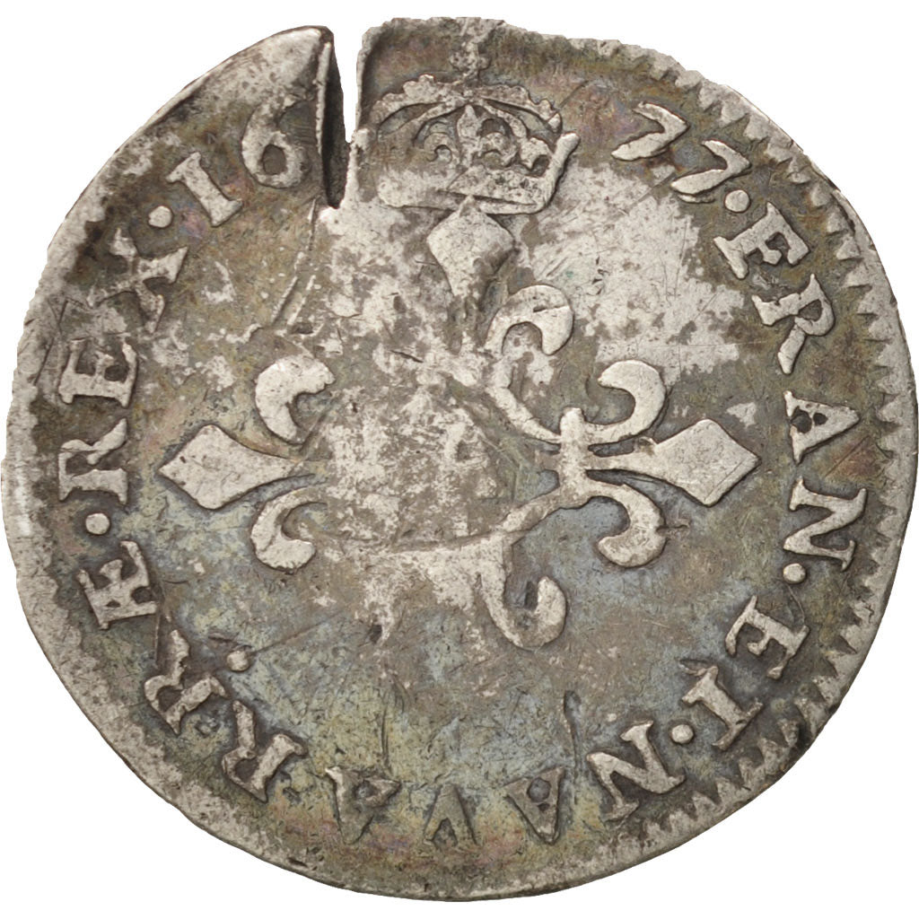 France, Louis XIV, 4 Sols dits « des Traitants », 4 Sols, 1677, Paris