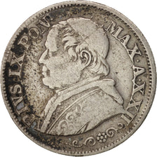 Coin, ITALIAN STATES, PAPAL STATES, Pius IX, 10 Soldi, 50 Centesimi, 1867, Roma