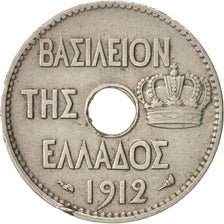 Coin, Greece, George I, 5 Lepta, 1912, AU(50-53), Nickel, KM:62