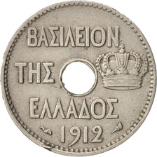 Monnaie, Grèce, George I, 5 Lepta, 1912, TTB+, Nickel, KM:62