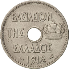 Moneta, Grecja, George I, 10 Lepta, 1912, EF(40-45), Nikiel, KM:63
