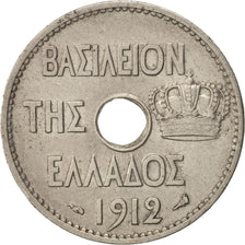 Coin, Greece, George I, 10 Lepta, 1912, EF(40-45), Nickel, KM:63