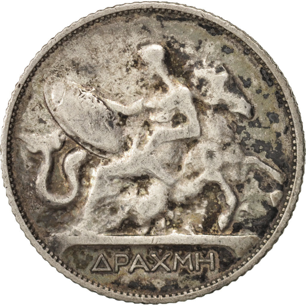 Coin, Greece, George I, Drachma, 1910, VF(30-35), Silver, KM:60
