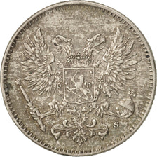 Finland, Nicholas II, 50 Penniä, 1917, AU(50-53), Silver, KM:2.2