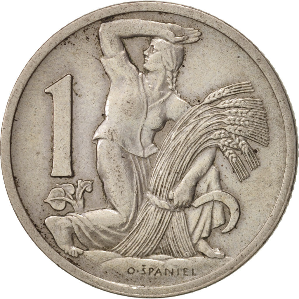 Coin, Czechoslovakia, Koruna, 1922, AU(50-53), Copper-nickel, KM:4