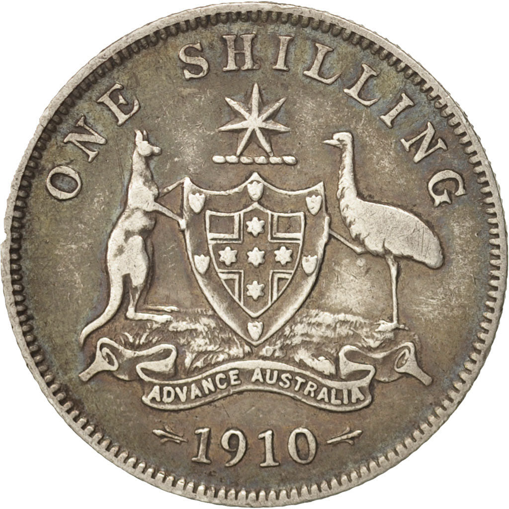 Australia, Edward VII, Shilling, 1910, London, VF(20-25), Silver, KM:20
