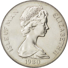 ISLE OF MAN, Crown, 1980, Pobjoy Mint, KM #66, MS(63), Copper-Nickel, 38.5,...