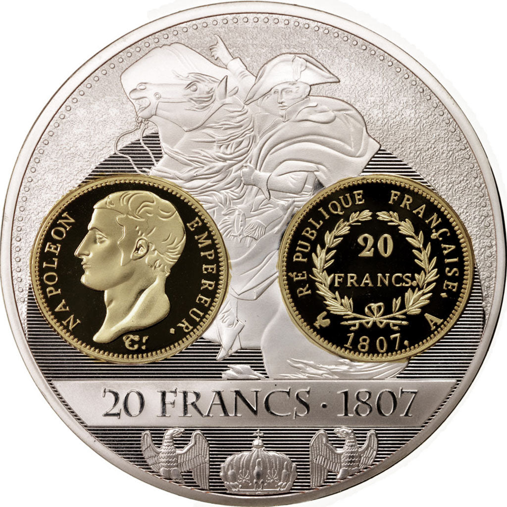 Francia, Medal, Histoire de la monnaie Française, 20 Francs 1807, History