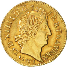 Francia, Louis XIV, Louis d'or aux 8 L et aux insignes, Louis d'Or, 1701, Aix...