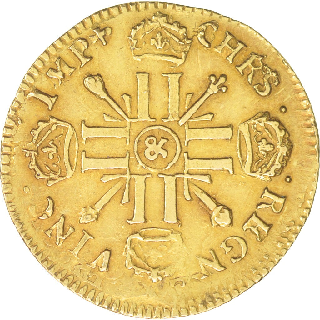 France, Louis XIV, Louis d'or aux 8 L et aux insignes, Louis d'Or, 1701, Aix