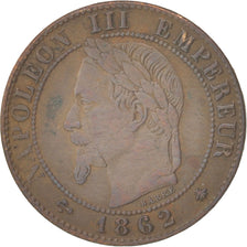 France, Napoleon III, Napoléon III, Centime, 1862, Paris, TTB+, Bronze