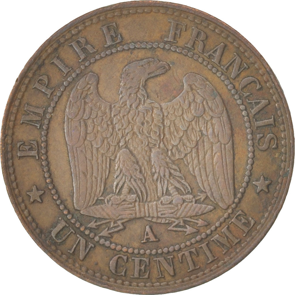 France, Napoleon III, Napoléon III, Centime, 1862, Paris, AU(50-53), Bronze