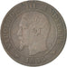 Moneta, Francja, Napoleon III, Napoléon III, Centime, 1855, Lille, AU(50-53)