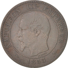 Moneda, Francia, Napoleon III, Napoléon III, 2 Centimes, 1853, Rouen, BC+