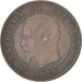 Moneda, Francia, Napoleon III, Napoléon III, 2 Centimes, 1855, Strasbourg, BC+