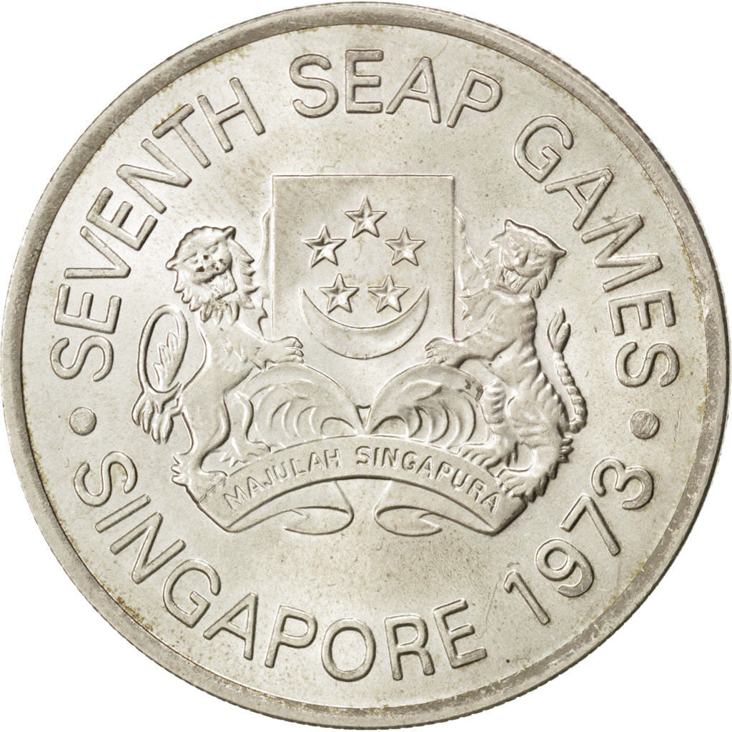 Singapour, République, 5 Dollars 1973, Jeux d'Asie du Sud-Est, KM 10