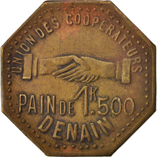 France, Denain, 1.500 Kilogram, VF(20-25), Brass, 27.6