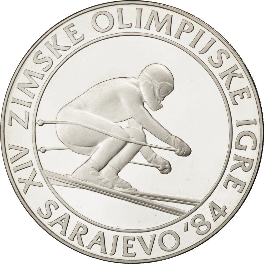 YUGOSLAVIA, 500 Dinara, 1982, KM #92, MS(65-70), Silver, 23.04