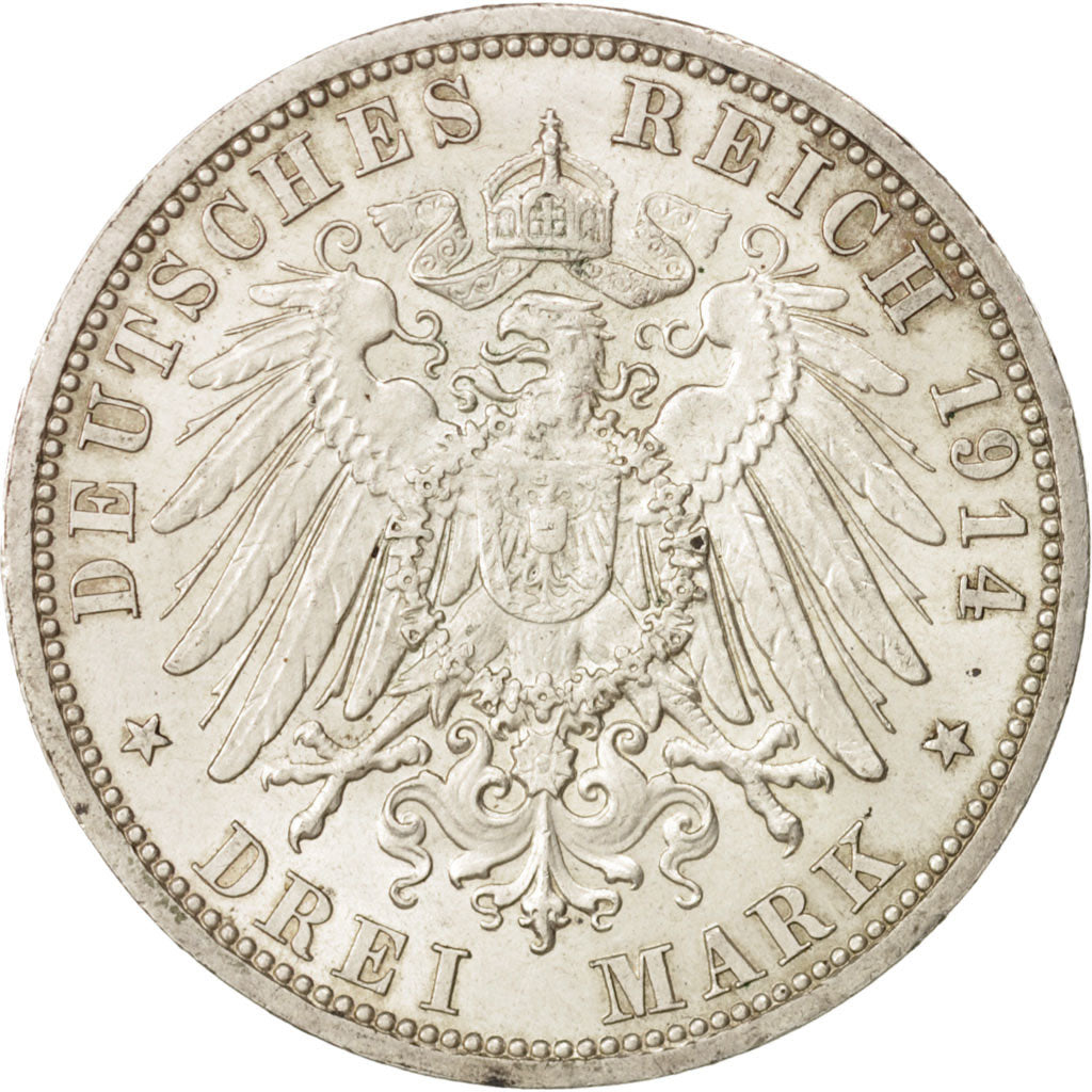 Moneta, Stati tedeschi, PRUSSIA, Wilhelm II, 3 Mark, 1914, Berlin, SPL-